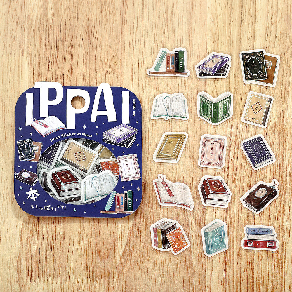 IPPAI Foil Flake Stickers - Lots of Books