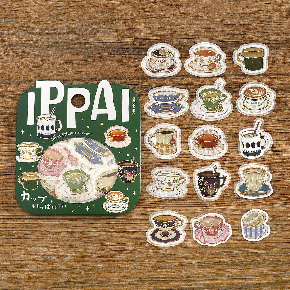 IPPAI Foil Flake Stickers - Lots of Cups