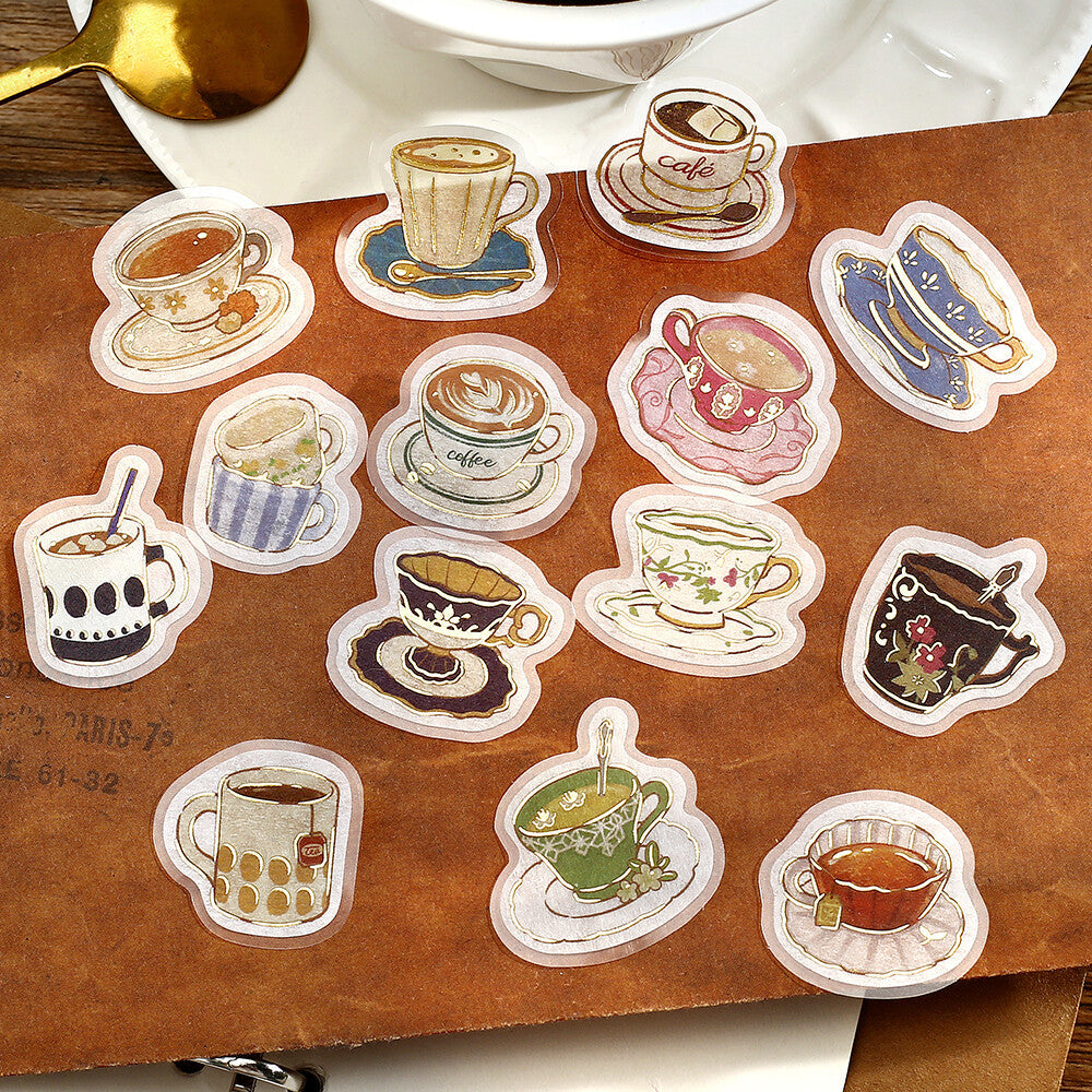 IPPAI Foil Flake Stickers - Lots of Cups