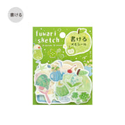 Fuwari Sketch Memo Stickers - Green