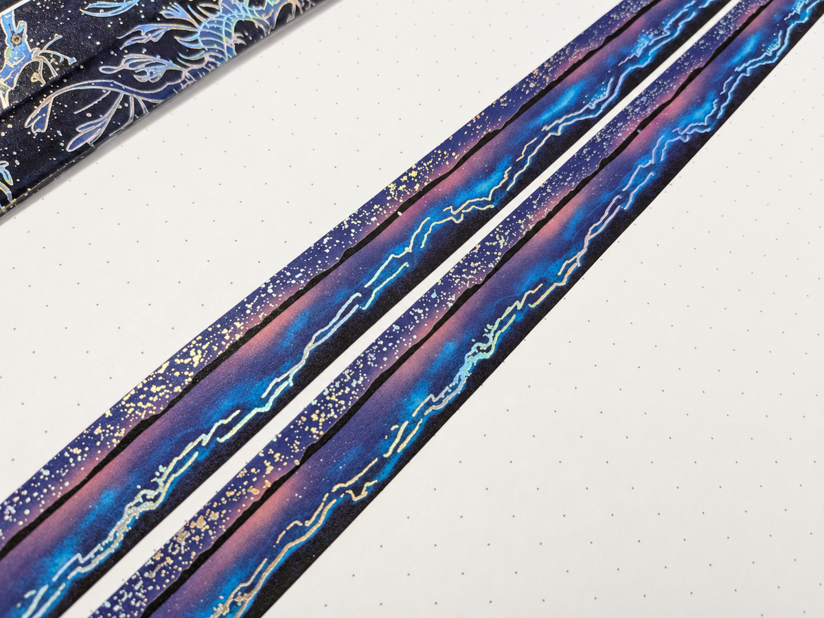 Holographic Bioluminescent Beach Washi Tape | Adrian Sloth Art