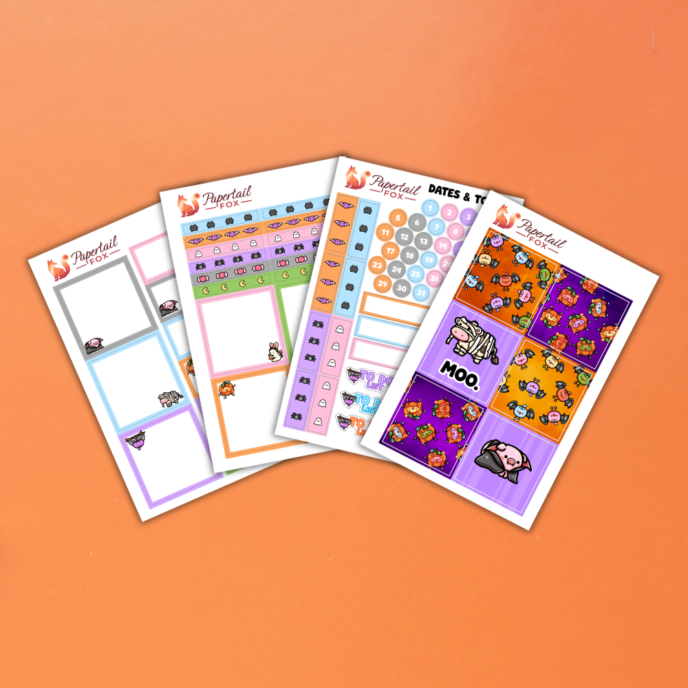 Haunted Harvest 4 Sheet Deco Bundle | Papertail Fox