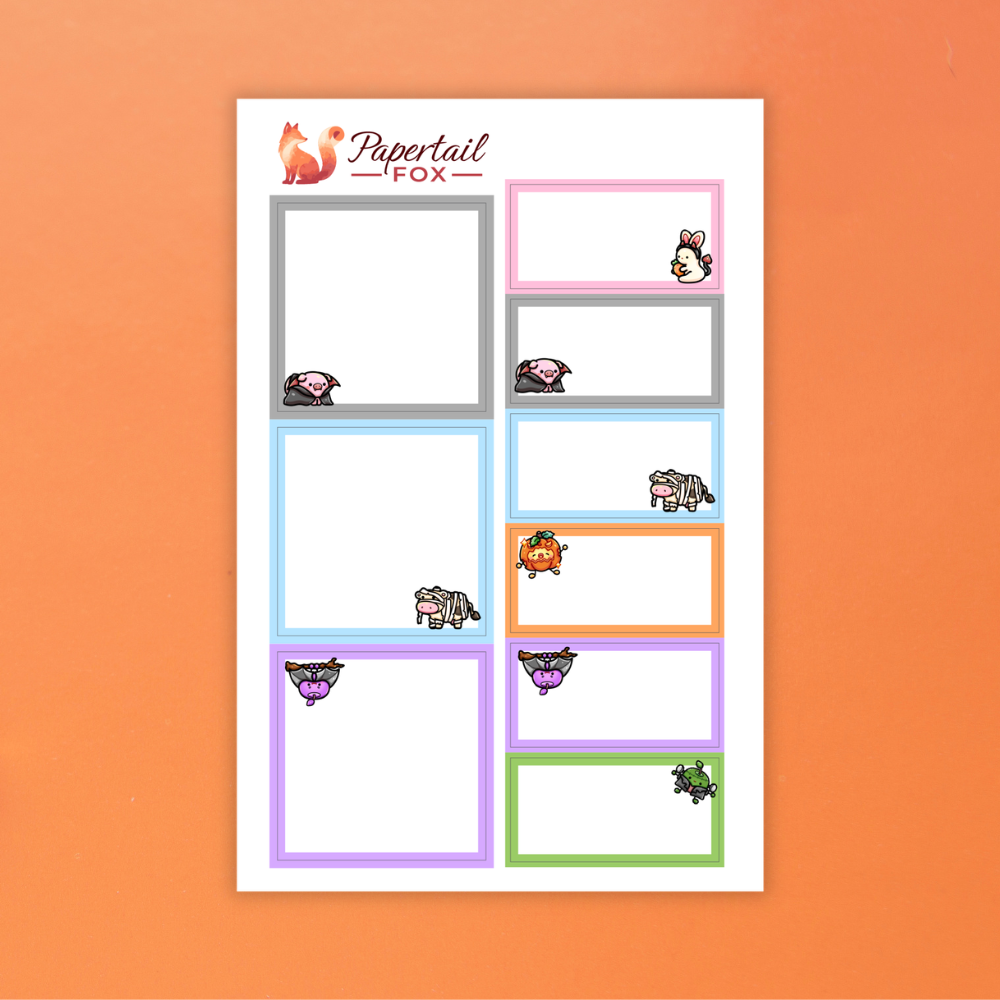 Full & Half Boxes Haunted Harvest Deco Sheet | Papertail Fox
