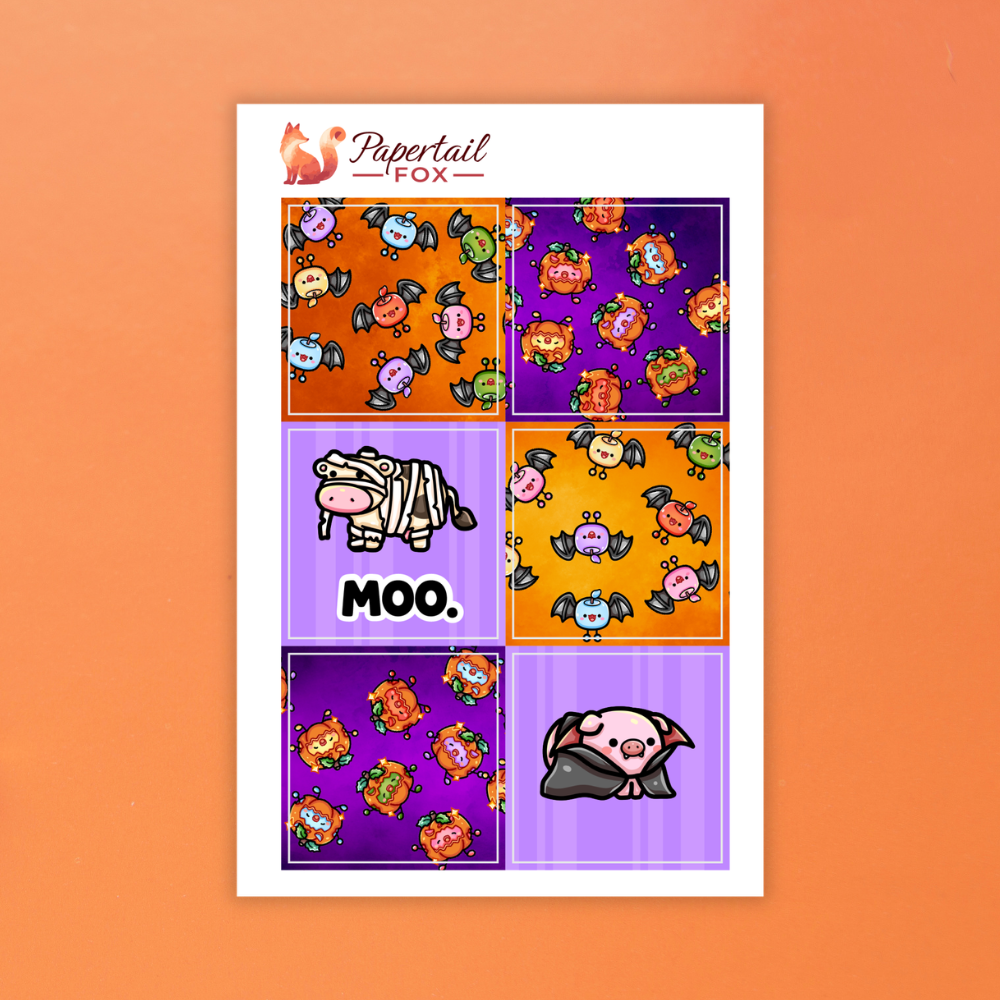 Pattern Boxes Haunted Harvest Deco Sheet | Papertail Fox