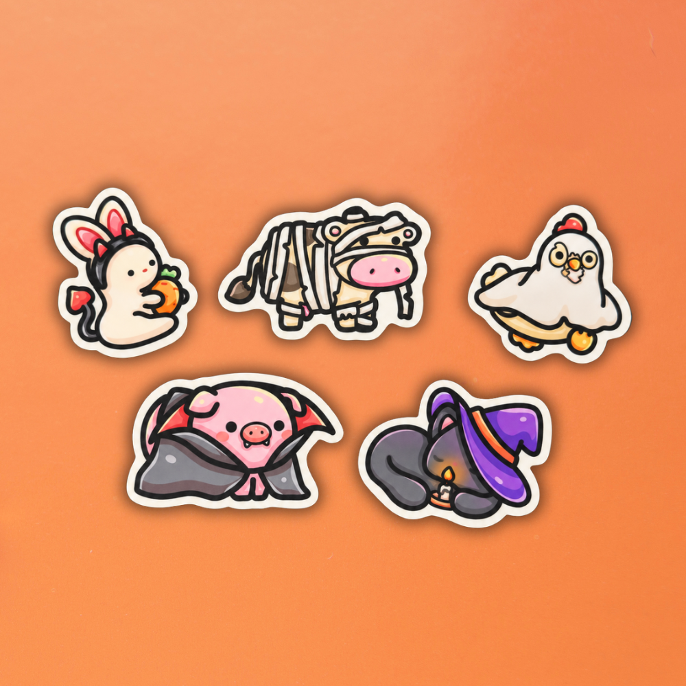 Haunted Harvest 5 Die Cut Sticker Set | Papertail Fox