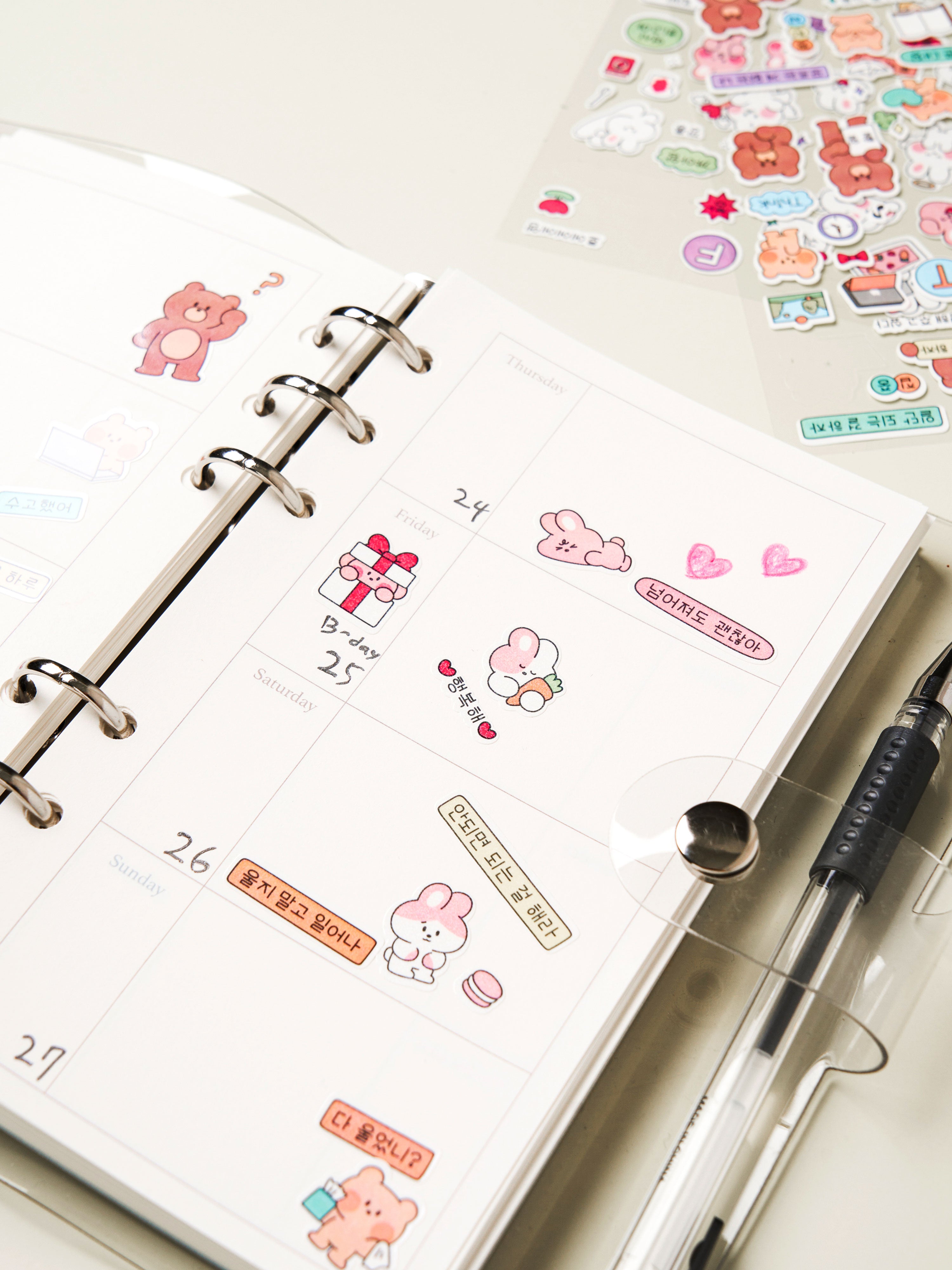 F & T Personality Type 4 Sheet Sticker Set by Daiso | Papertail Fox