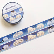 Cute Arctic Animals Foil Washi Tape, Winter Tape | Adrian Sloth Art