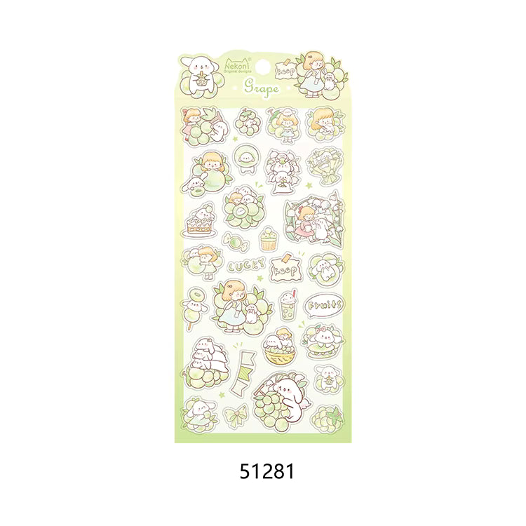 Flower Know Fruit Series Decorative Stickers | Nekoni