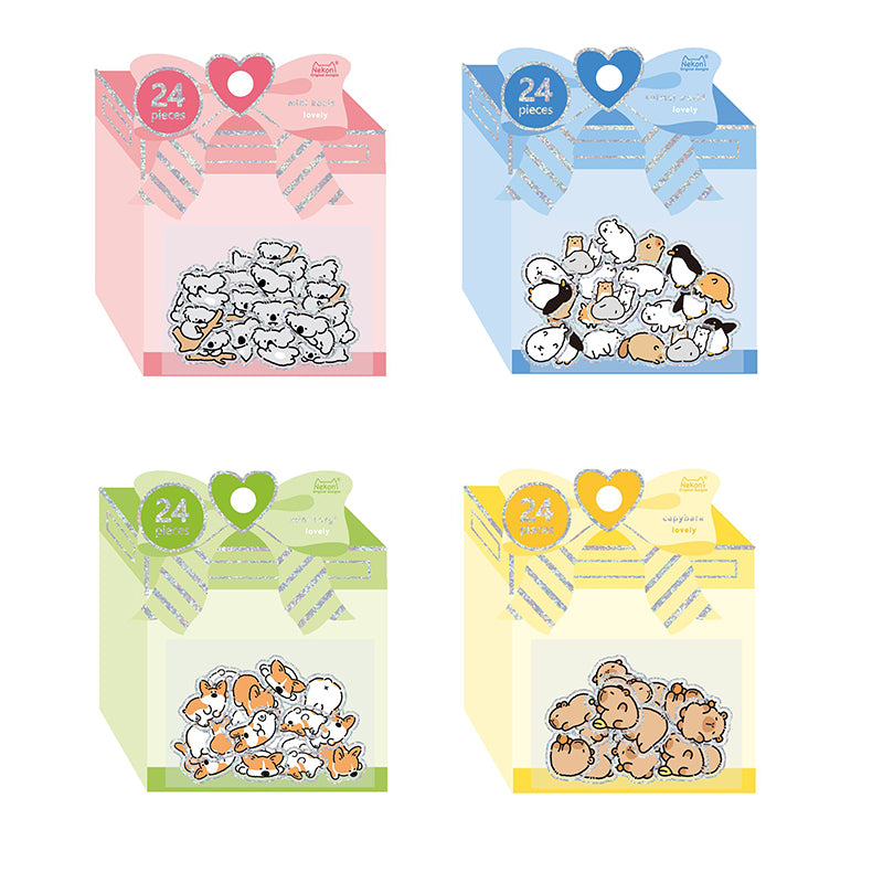Chubby Animal Crystal Decorative Stickers | Nekoni