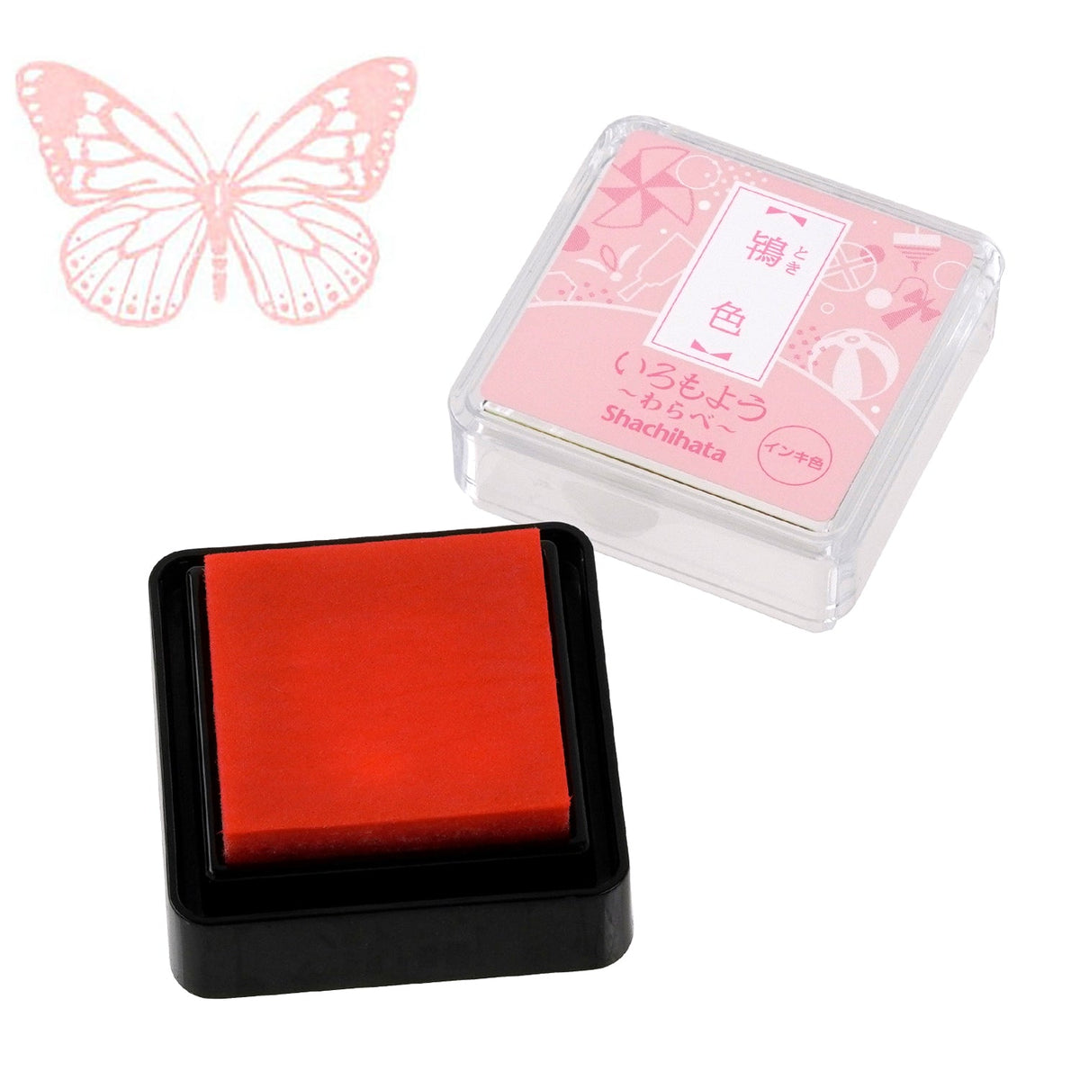 Iromoyo Warabe Mini Stamp Pad, Toki-iro (Ibis Pink) | Shachihata