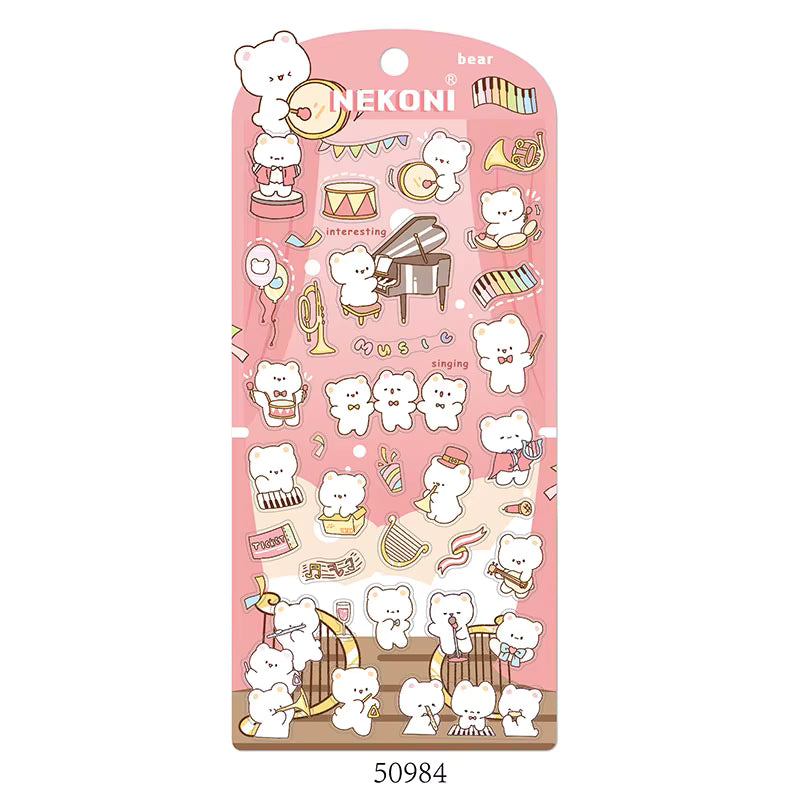 Animal Friends Decorative Sticker Sheet | Nekoni