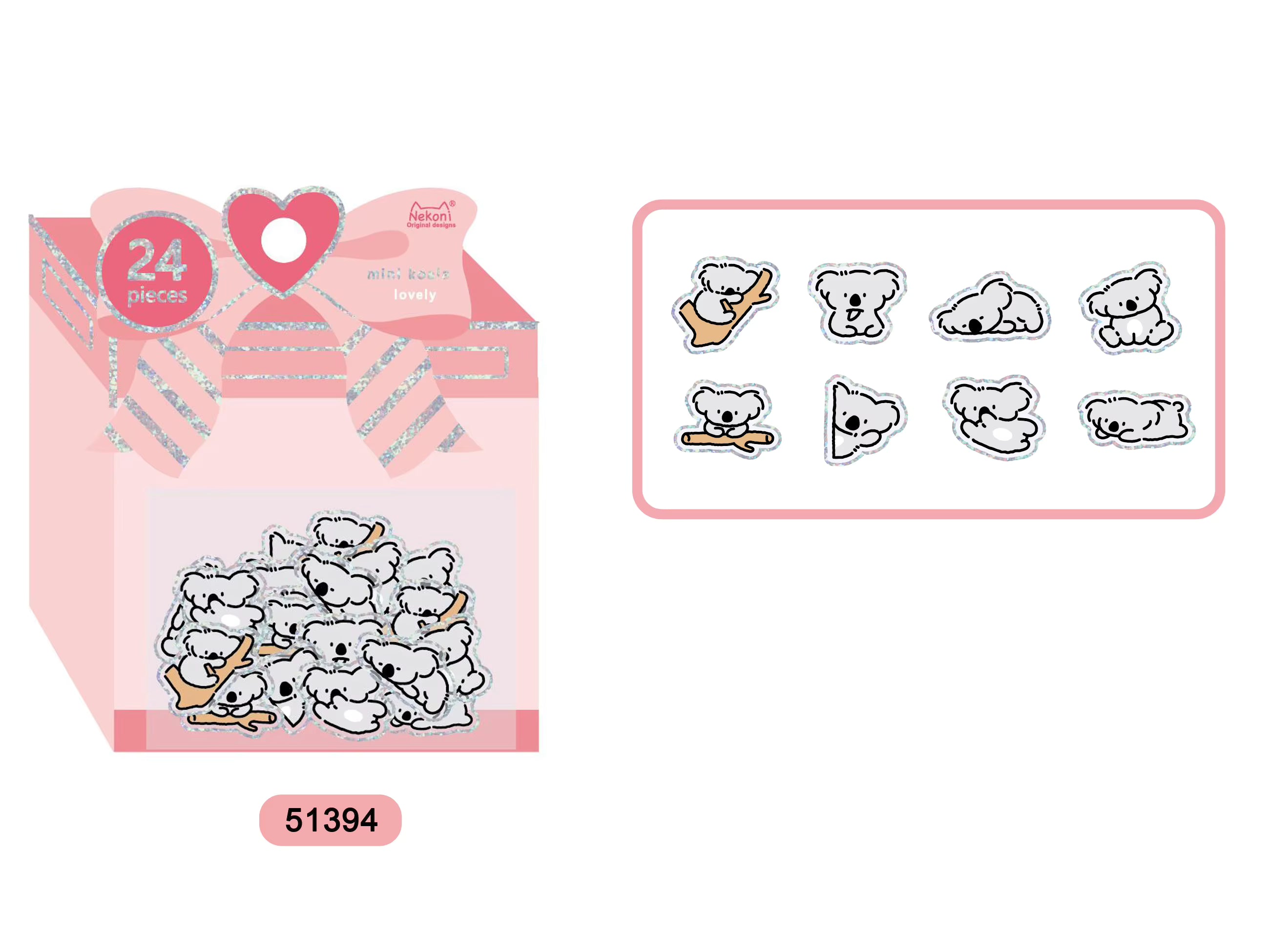 Chubby Animal Crystal Decorative Stickers | Nekoni