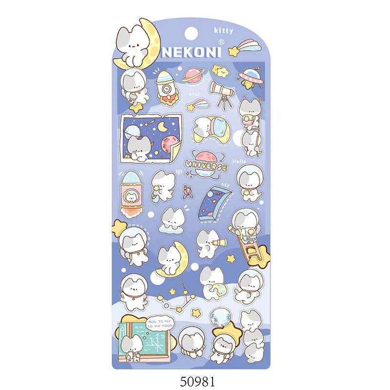 Animal Friends Decorative Sticker Sheet | Nekoni