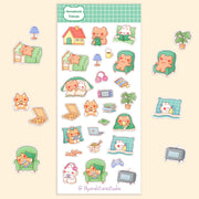 Homebody Friends Sticker Sheet | Lily and Stars Studio