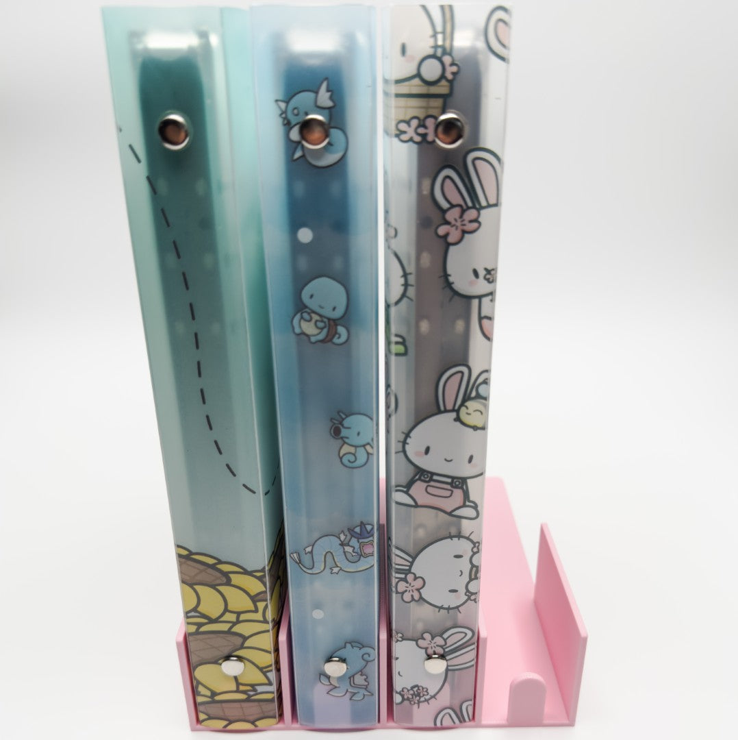 A5 Binder Spine-Lock Organizer – 4-Slot Shelf Stand