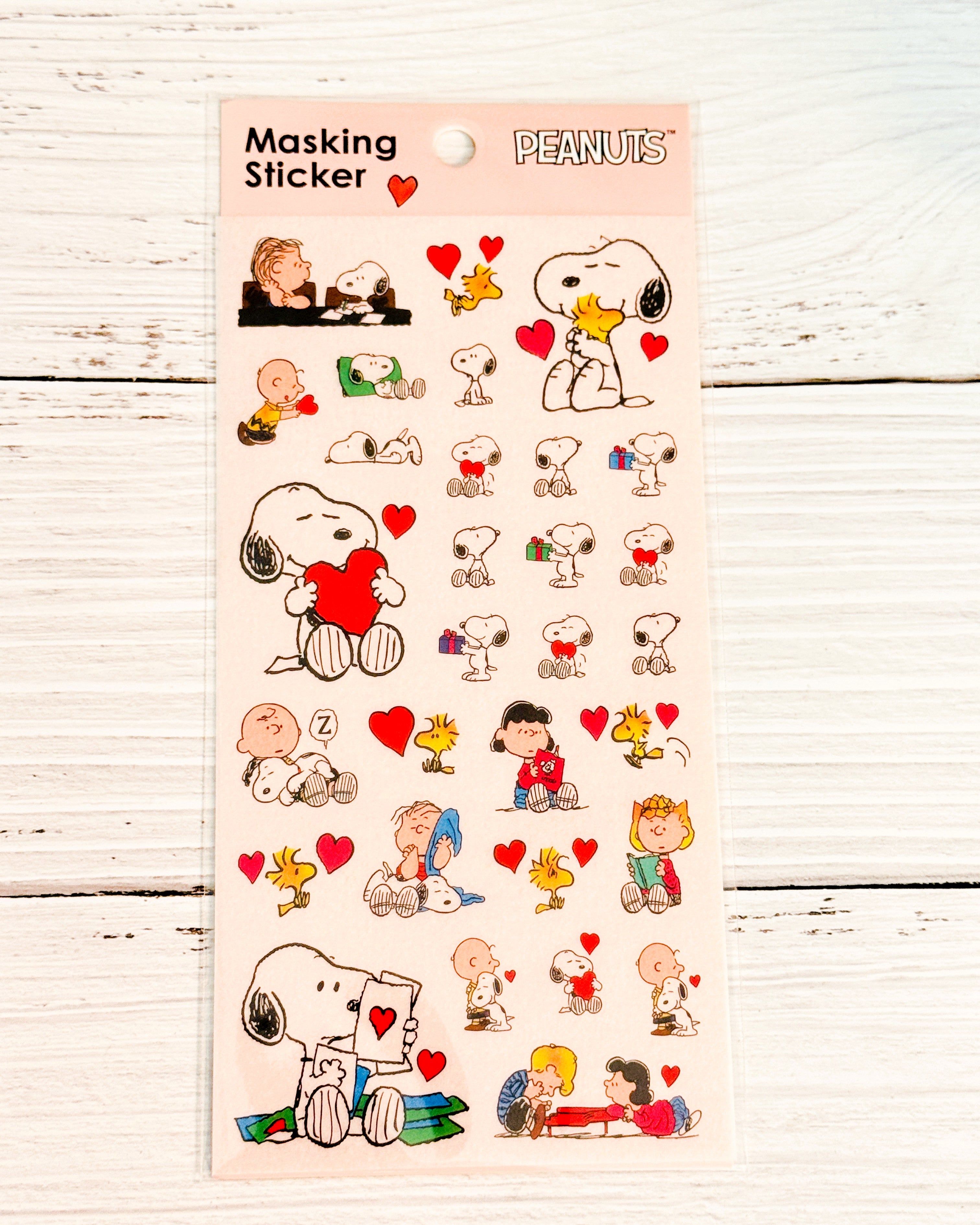 Peanuts "Classic Comic" Masking Sticker Sheets — Complete Set of 4 (Washi Material)