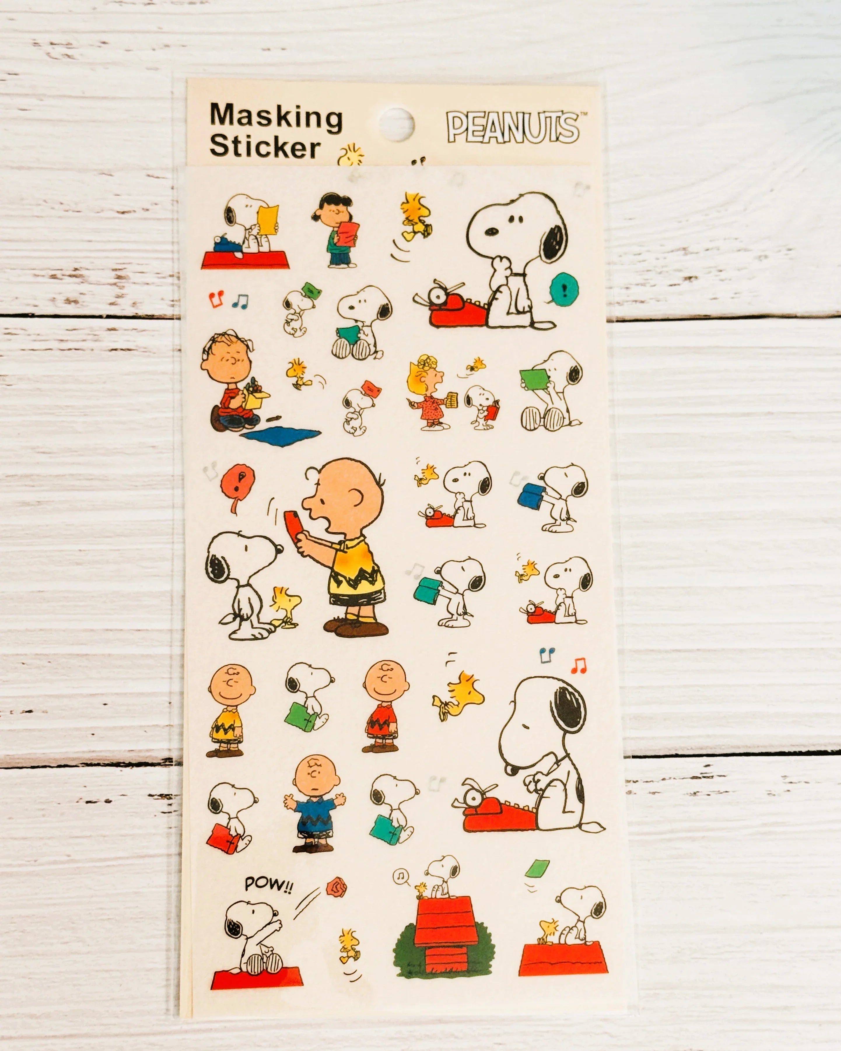 Peanuts "Classic Comic" Masking Sticker Sheets — Complete Set of 4 (Washi Material) - Papertail Fox