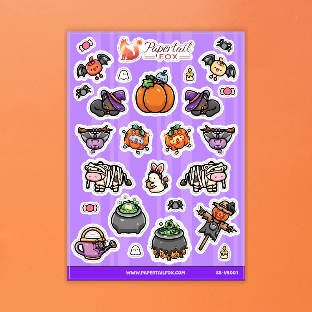 Haunted Harvest Journal Sticker Sheet No. 2 | Papertail Fox