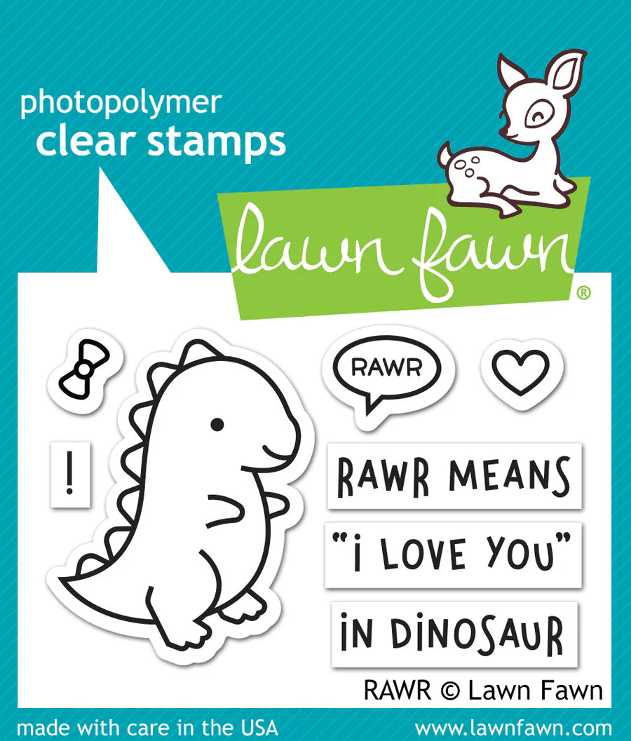 Lawn Fawn Rawr Dinosaur Mini Stamp Set