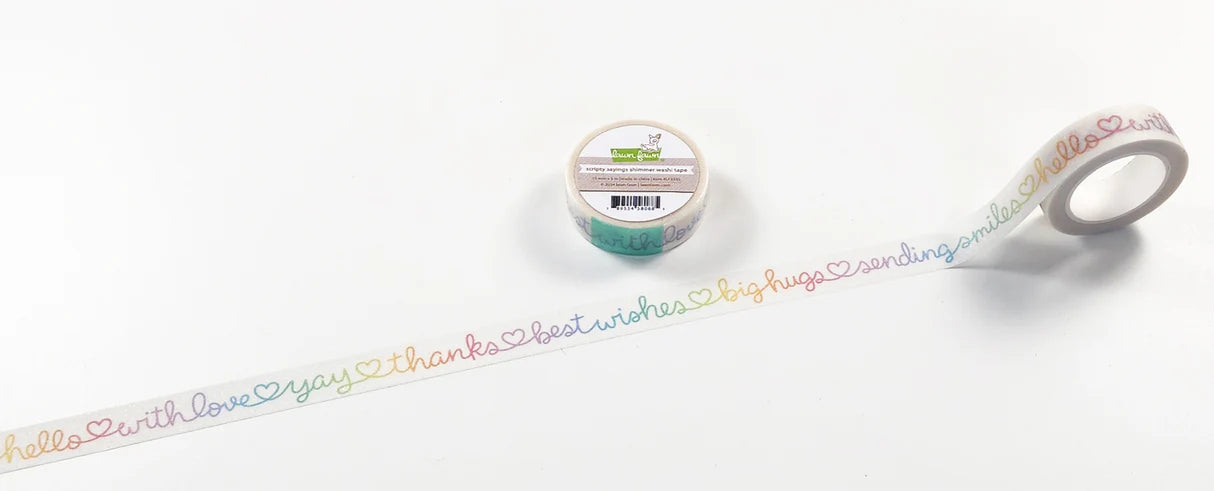 Scripty Sayings Shimmer Washi Tape