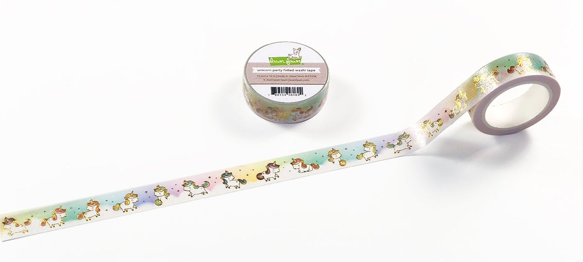 Unicorn Party Foiled Washi Tape by Lawn Fawn | Papertail Fox