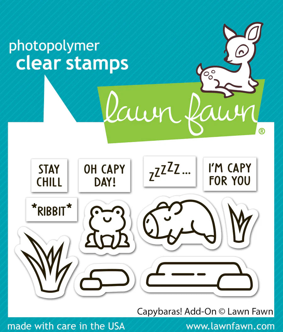 Lawn Fawn Capybara and Frog Mini Stamp Set