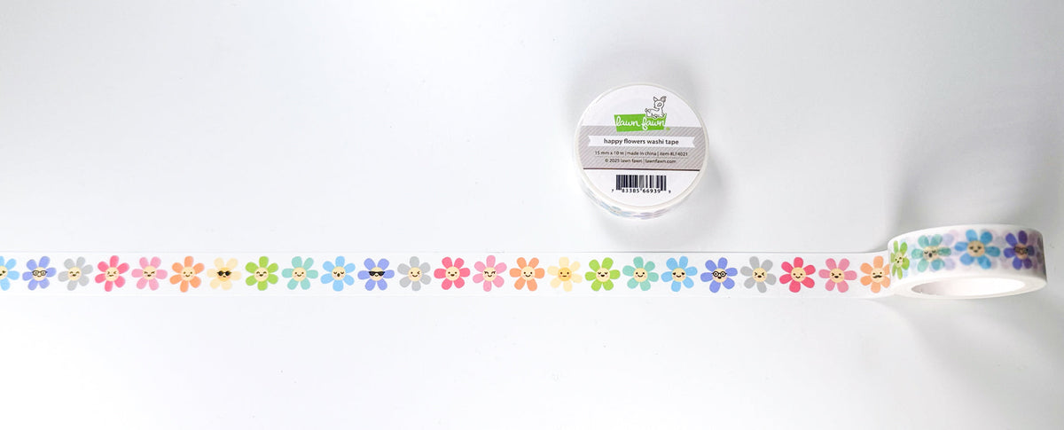 Happy Flowers Washi Tape by Lawn Fawn | Papertail Fox