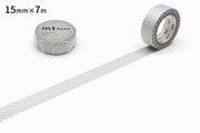 Fine Stripe Silver Washi Tape by MT Tapes | Papertail Fox