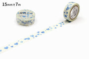 Heart Stamp Blue Washi Tape by MT Tapes | Papertail Fox