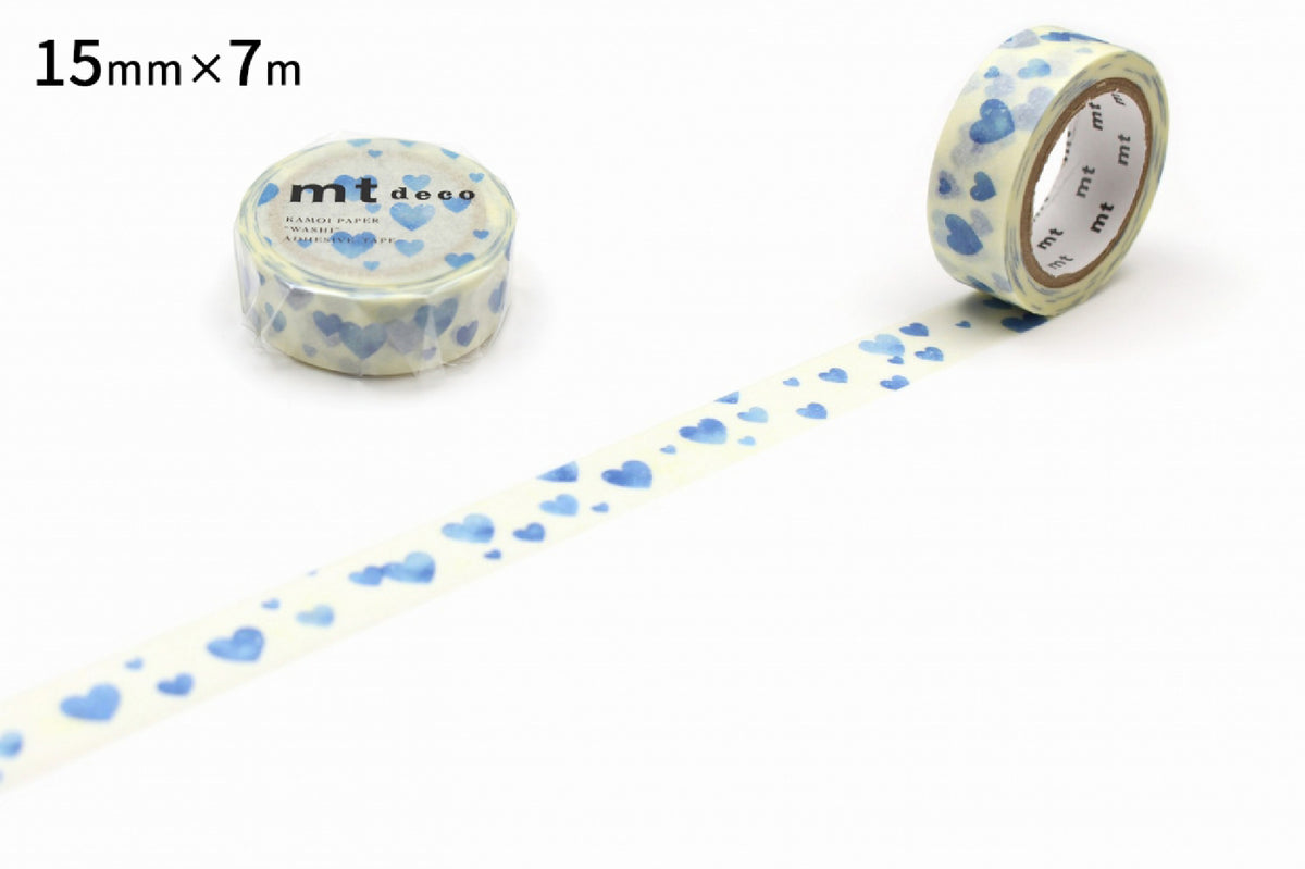 Heart Stamp Blue Washi Tape by MT Tapes | Papertail Fox