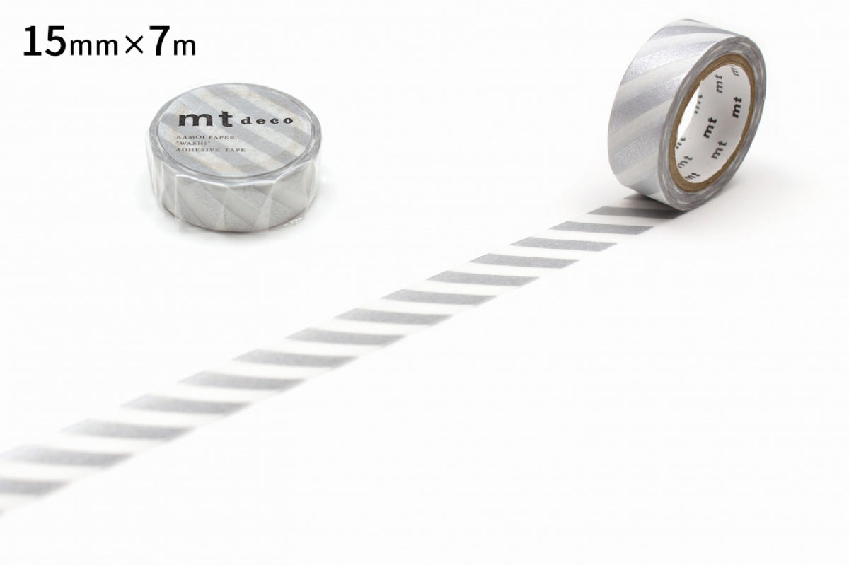 Stripe Silver Washi Tape by MT Tapes | Papertail Fox