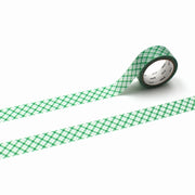 Gingham Check Green Washi Tape | MT Tapes