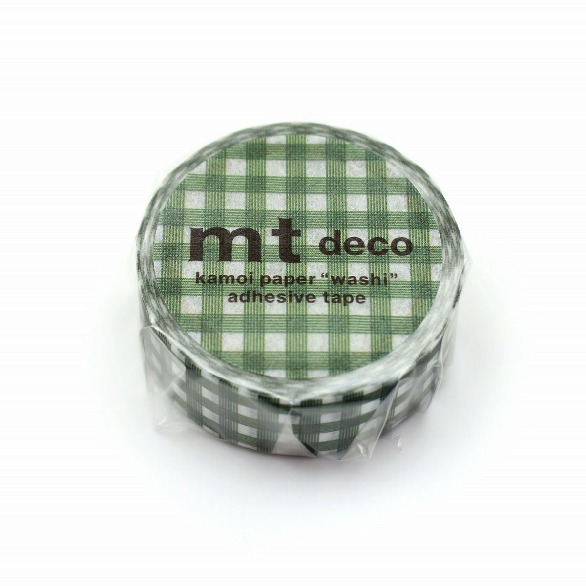 Line Gingham Check Green Washi Tape | MT Tapes