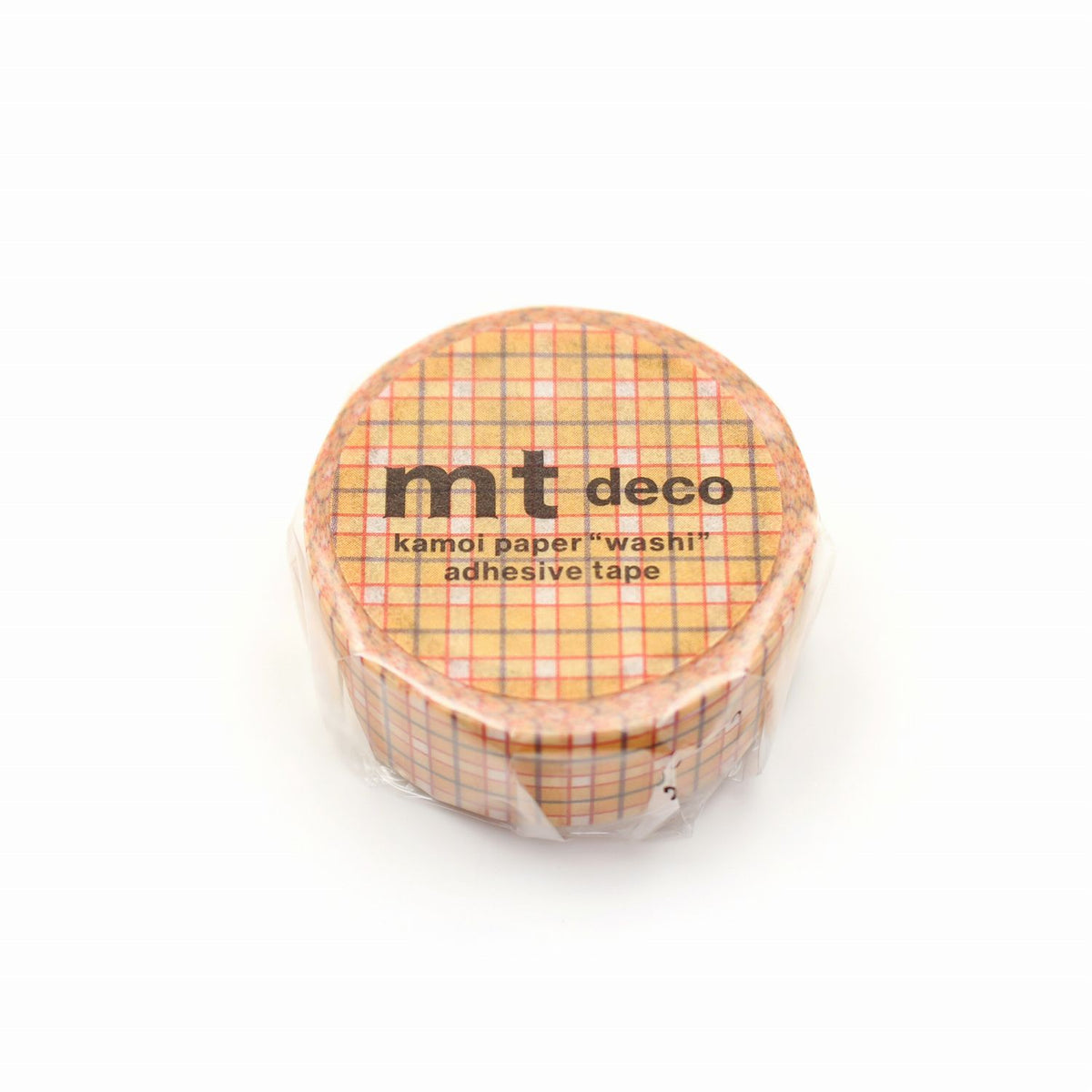 Large Gingham Check Orange Washi Tape | MT Tapes