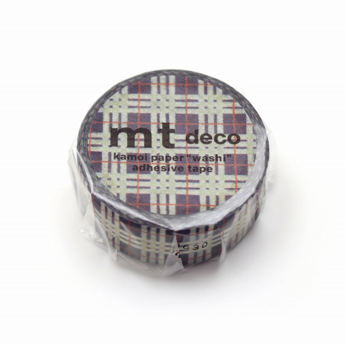 Hand-Drawn Tartan Check Navy Washi Tape | MT Tapes
