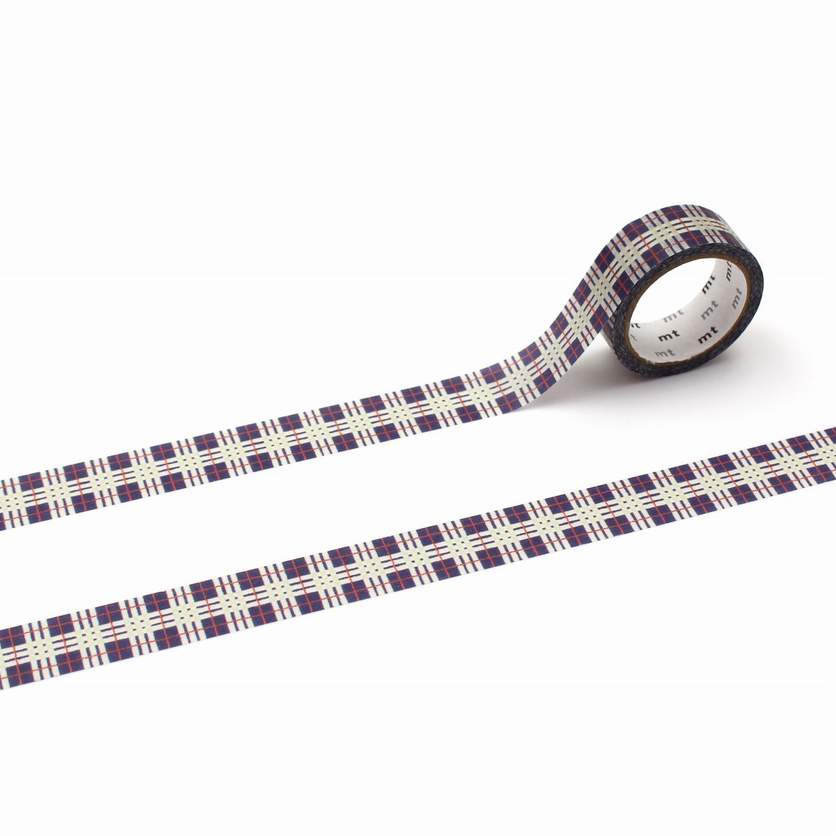 Hand-Drawn Tartan Check Navy Washi Tape by MT Tapes | Papertail Fox