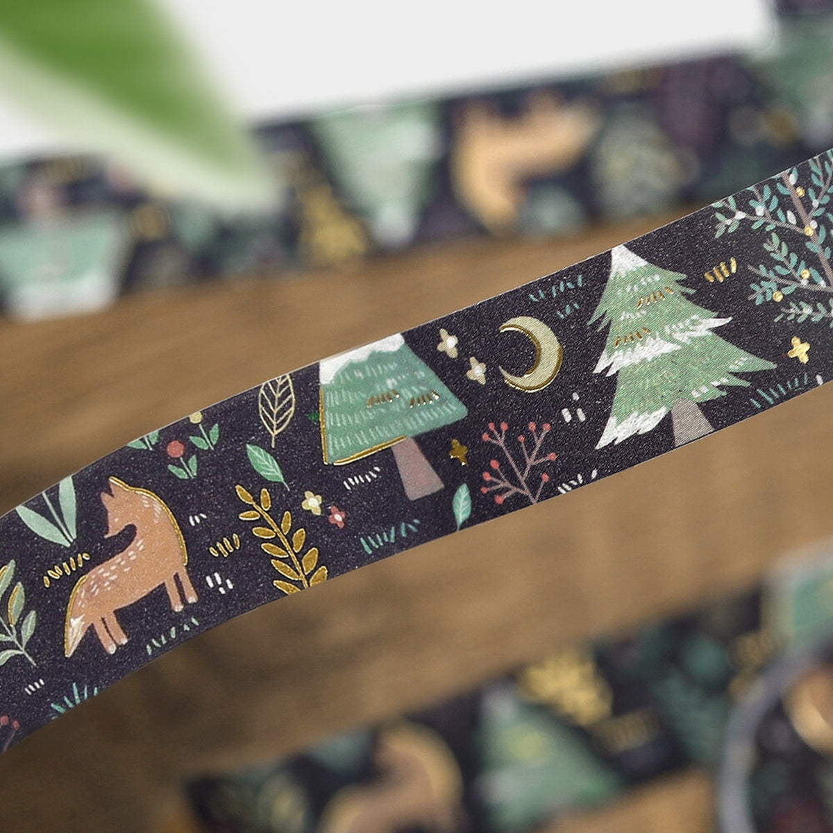 Nordic Forest Foil Washi Tape - Moonlit Forest