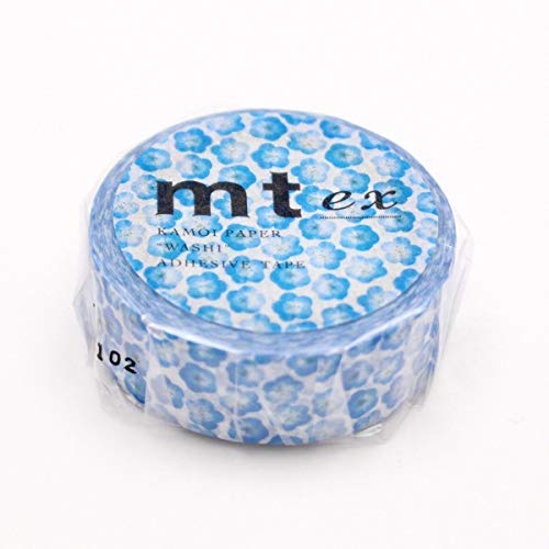 Blue flower washi tape by MT | delicate blue nemophila flowers on a white background | Papertail Fox