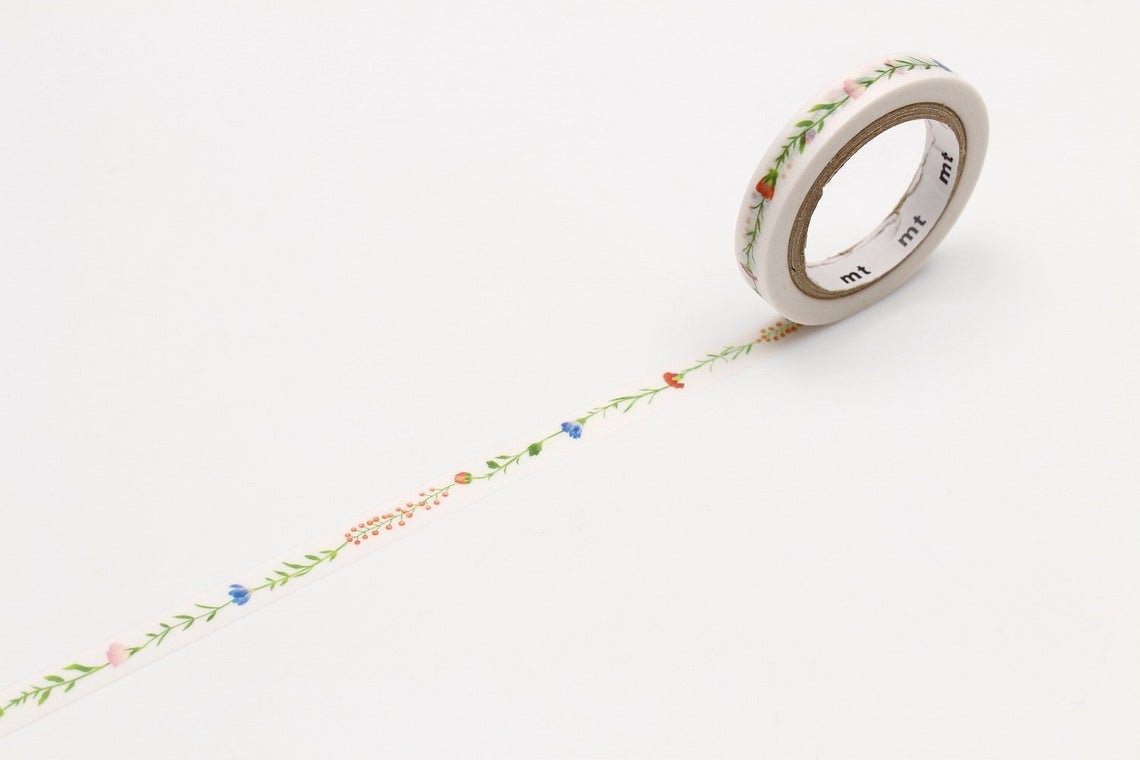 Flower Line Slim Washi Tape | MT Tapes