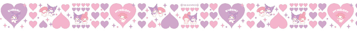 Kuromi and My Melody Hearts Sanrio Washi Tape | MT Tapes