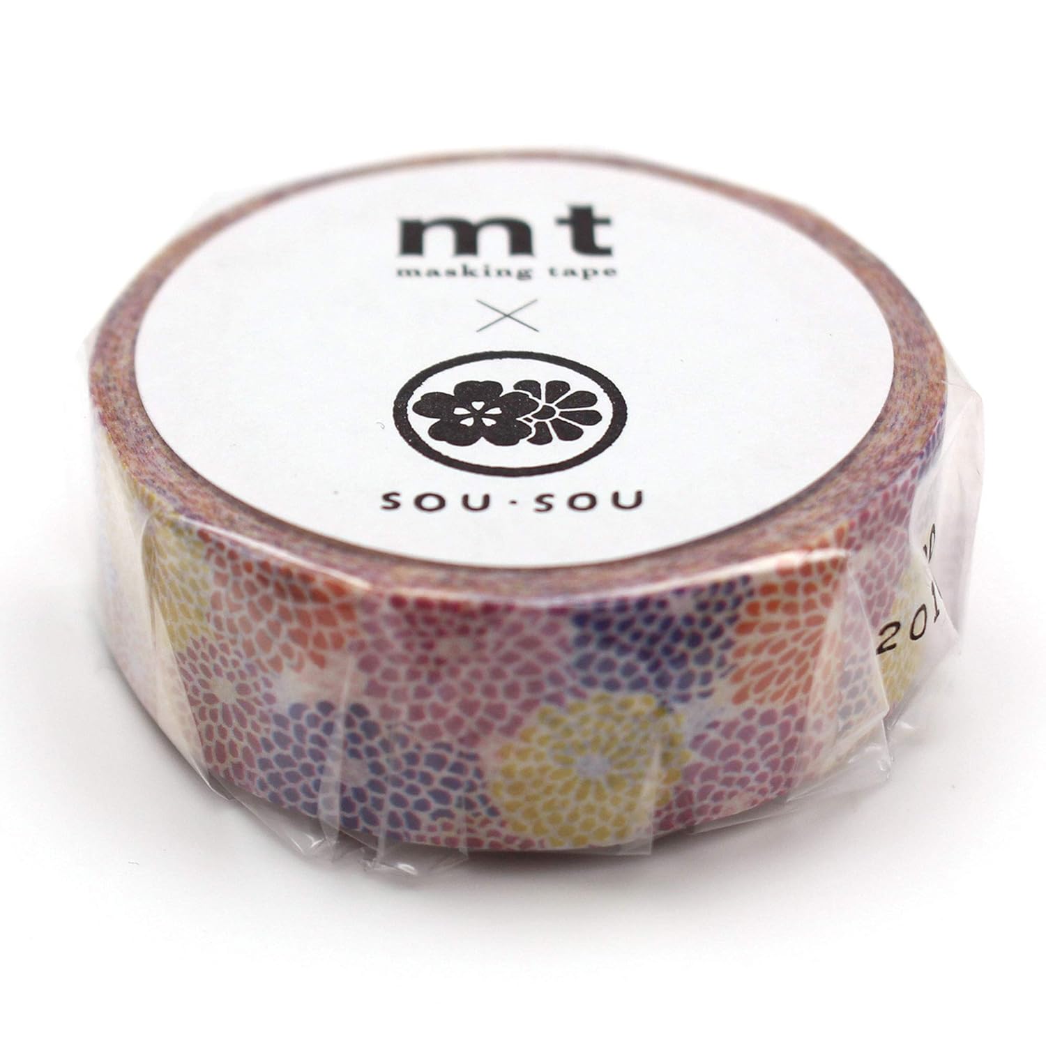 Kikuzukushi washi tape by MT and SOU・SOU | white flowers on red background | Papertail Fox
