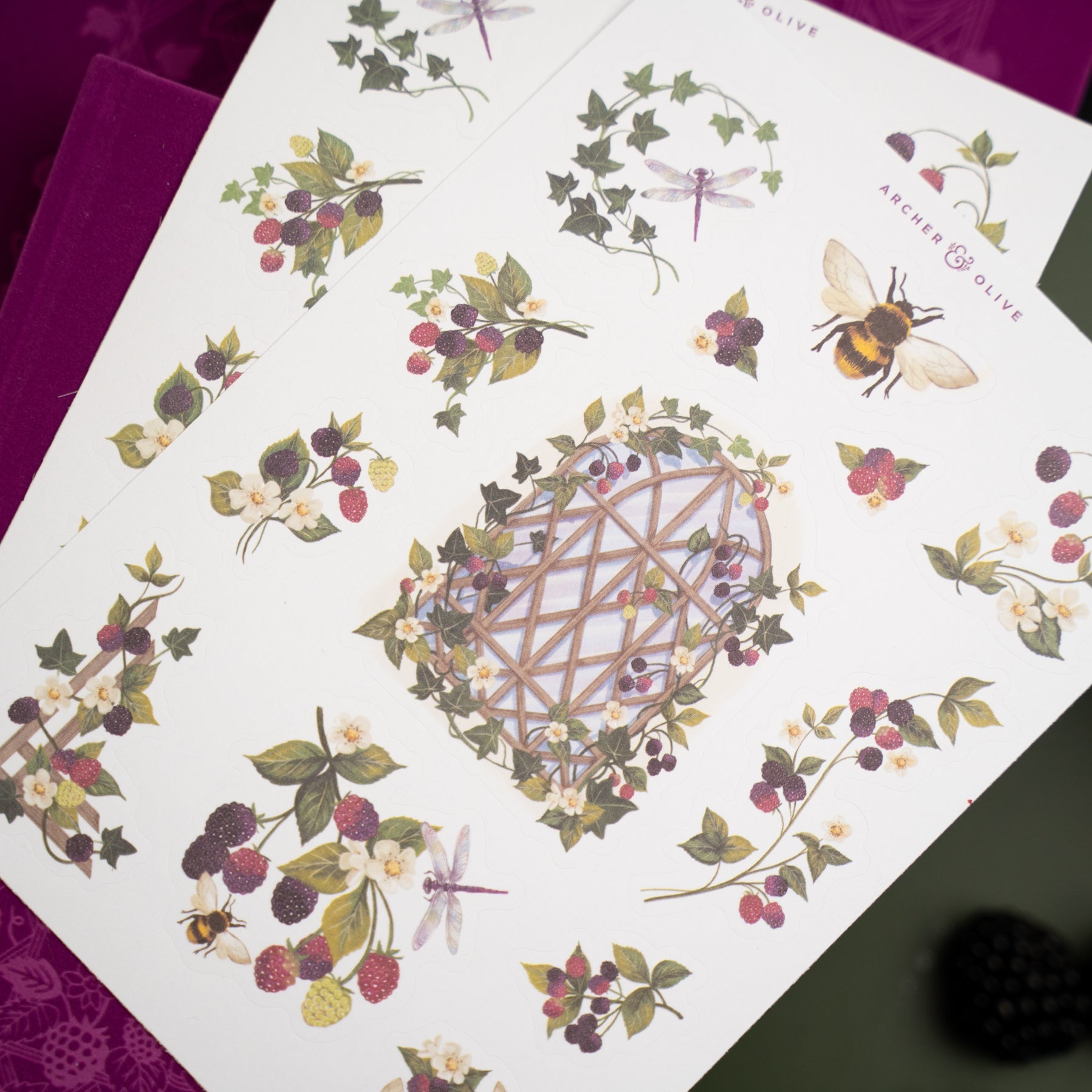 Berries & Vines Sticker Sheet | Archer & Olive