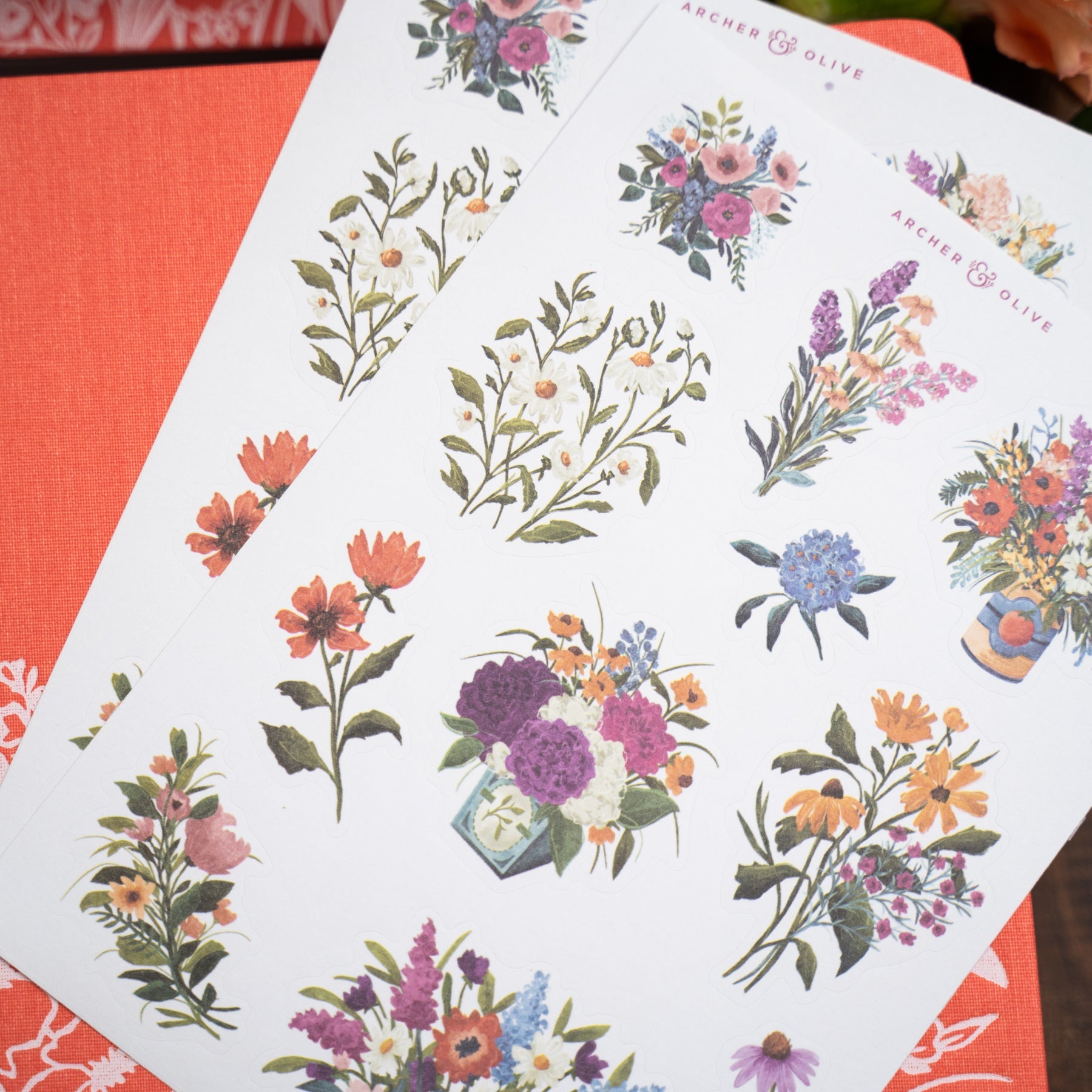 Wildflowers Sticker Sheet | Archer & Olive