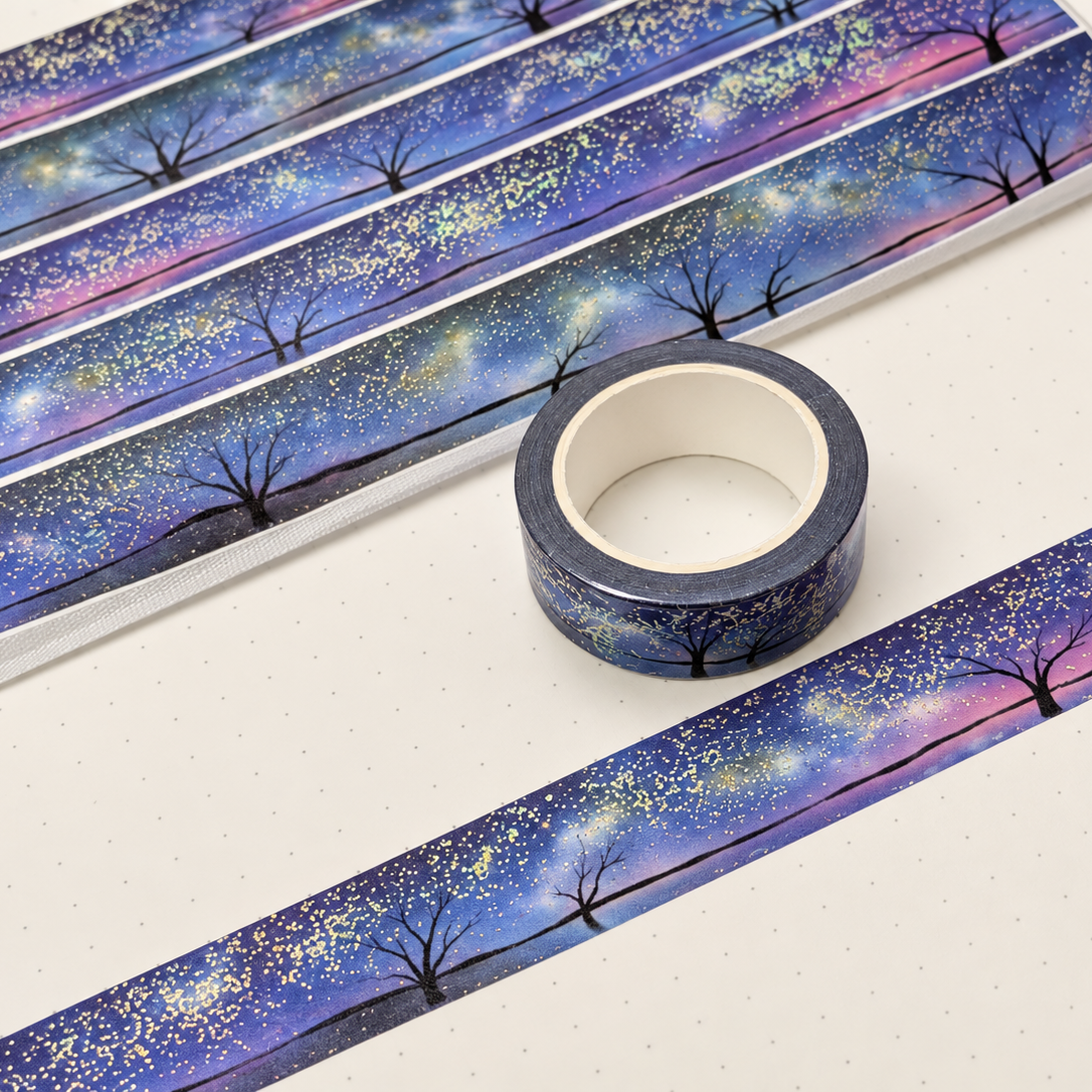 Holographic Foil Galaxy Washi Tape, Milky Way, Melancholic | Adrian Sloth Art