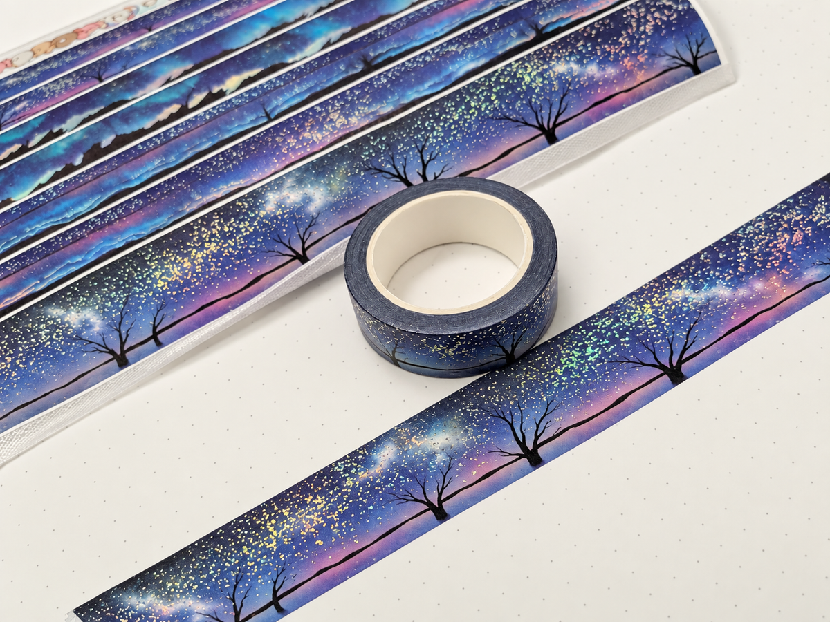 Holographic Foil Galaxy Washi Tape, Milky Way, Melancholic | Adrian Sloth Art