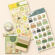 Momonga in Bloom Sticker & Washi Kit | mocuan