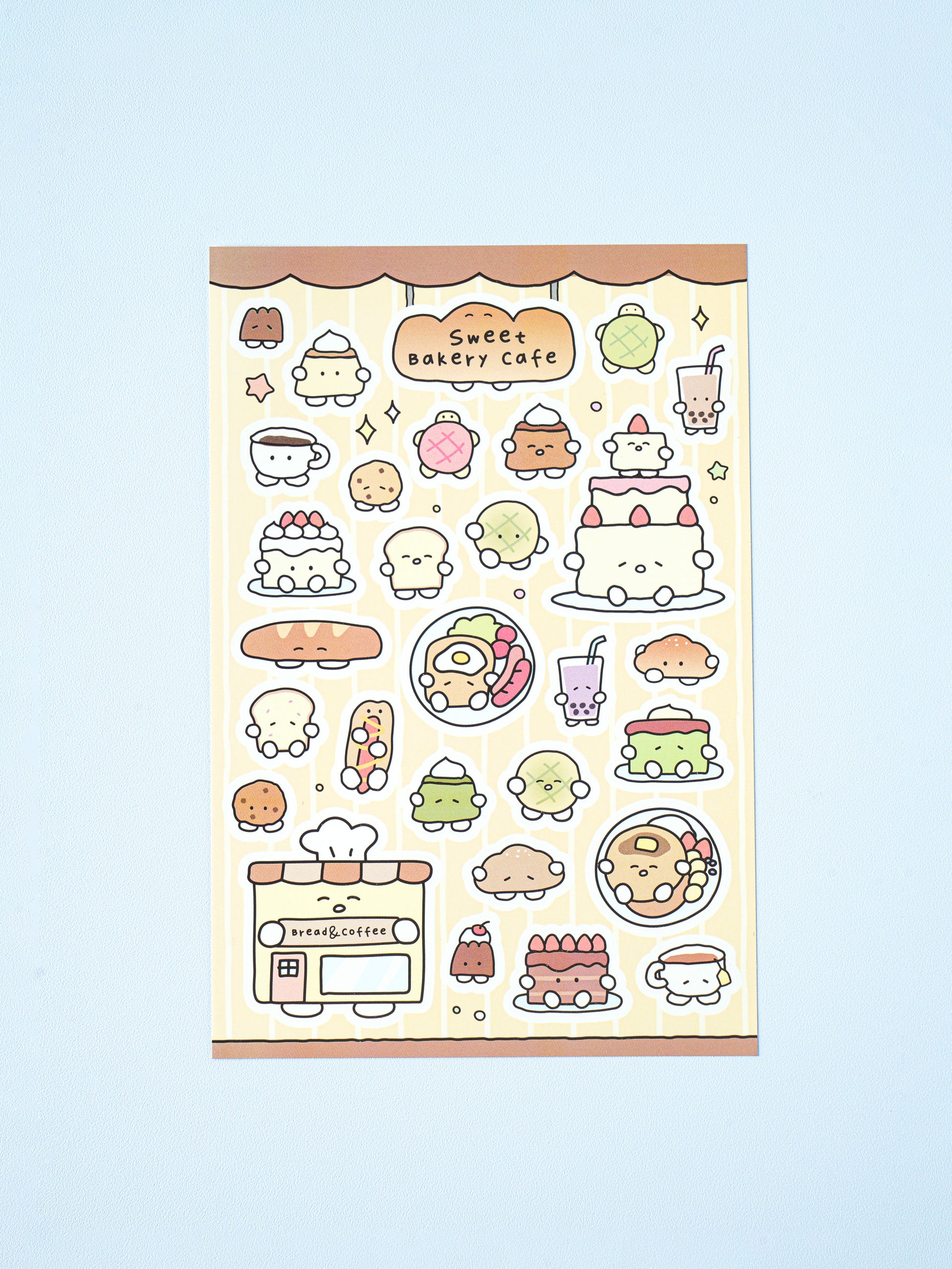 Restaurant & Bakery Cafe Food 4 Sheet Sticker Set by Daiso | Papertail Fox