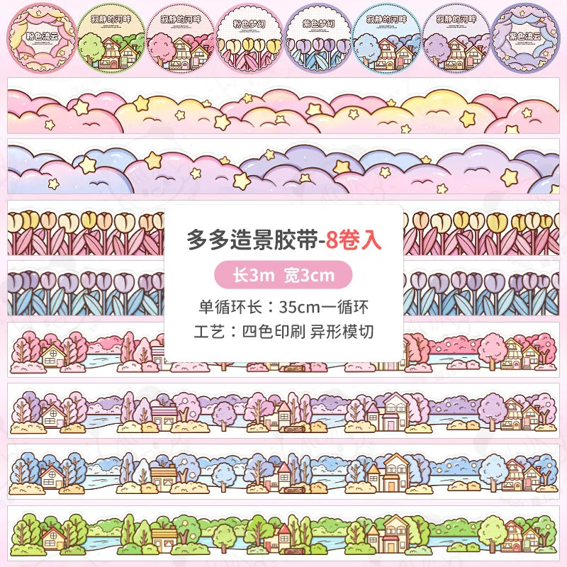 Duoduo Landscape Collage Tape by Telado | Papertail Fox
