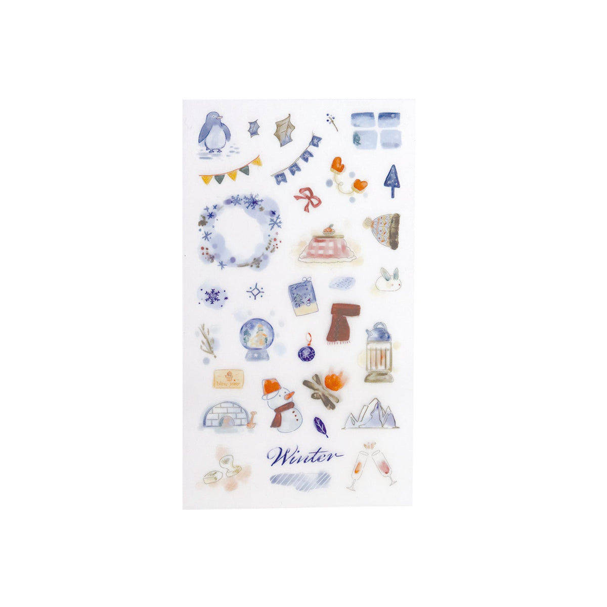 Winter Paper Transfer Stickers by Irodo