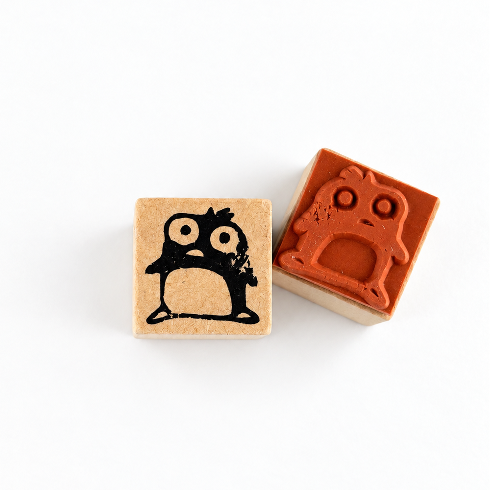 Penguin Crayon Mini Stamp | Avec Amour